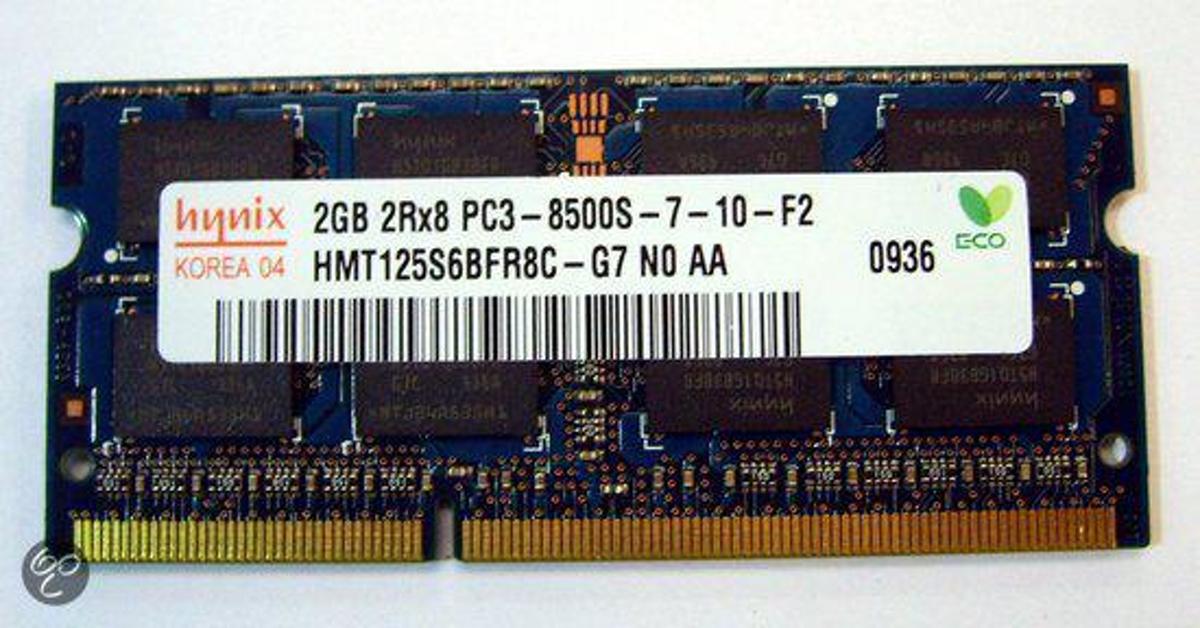 Hynix 2GB, DDR3 / DDR III SDRAM, 1066MHz, soDIMM