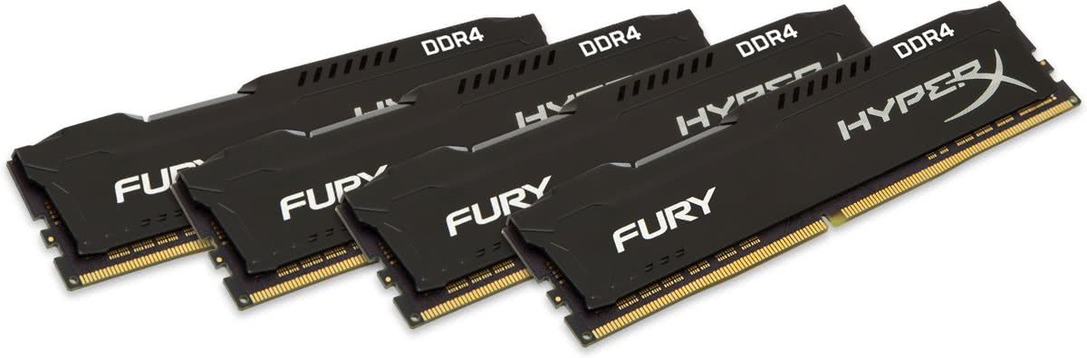 HyperX FURY Memory Black 16GB DDR4 2133MHz Kit 16GB DDR4 2133MHz geheugenmodule