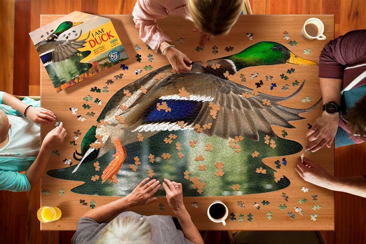 I AM Puzzle Poster Size: DUCK 101,60x55,90cm, 1000pcs, in doos 30.48x25.4x7.62cm, Madd Capp Puzzle, 12+