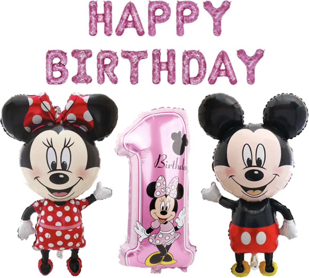 Ballonnen - Cijferballon - Verjaardag - Party - Decorations - Feestversiering - Themafeest - Mickey Mouse - Minnie Mouse - Themeparty - Ballon