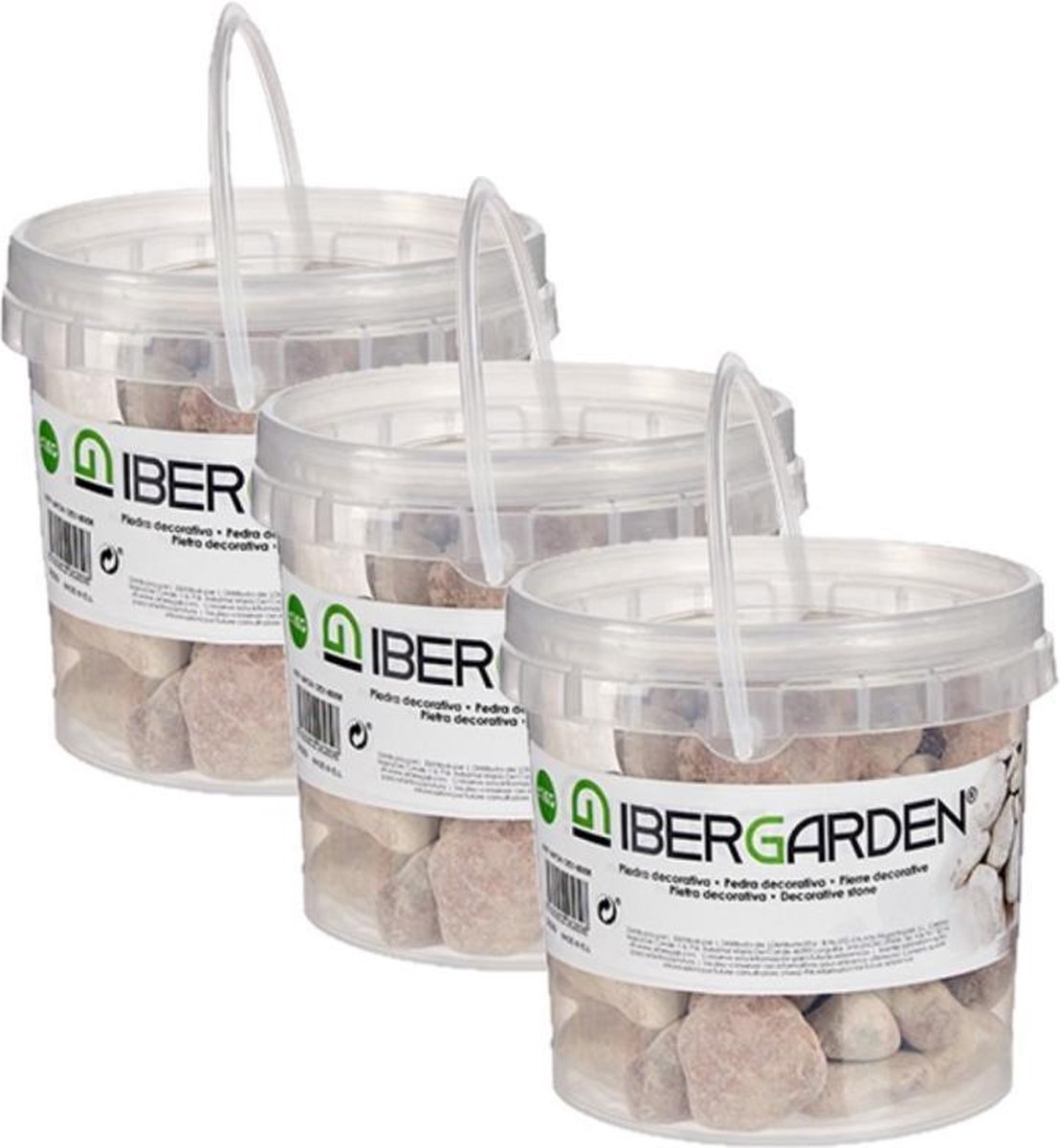 3x pakjes decoratie stenen/kiezels terracotta 1 kg - Aquarium bodembedekking