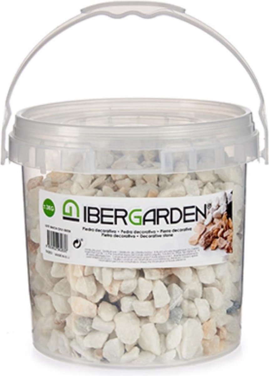 Decoratie steentjes/kiezels wit grof 3 kg - Aquarium bodembedekking