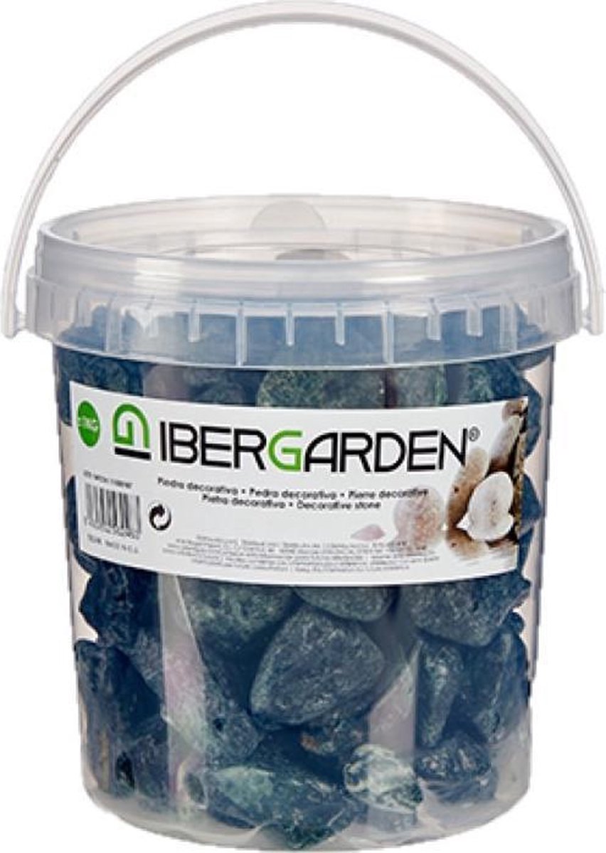 Decoratie stenen/kiezels antraciet 2 kg - Aquarium bodembedekking