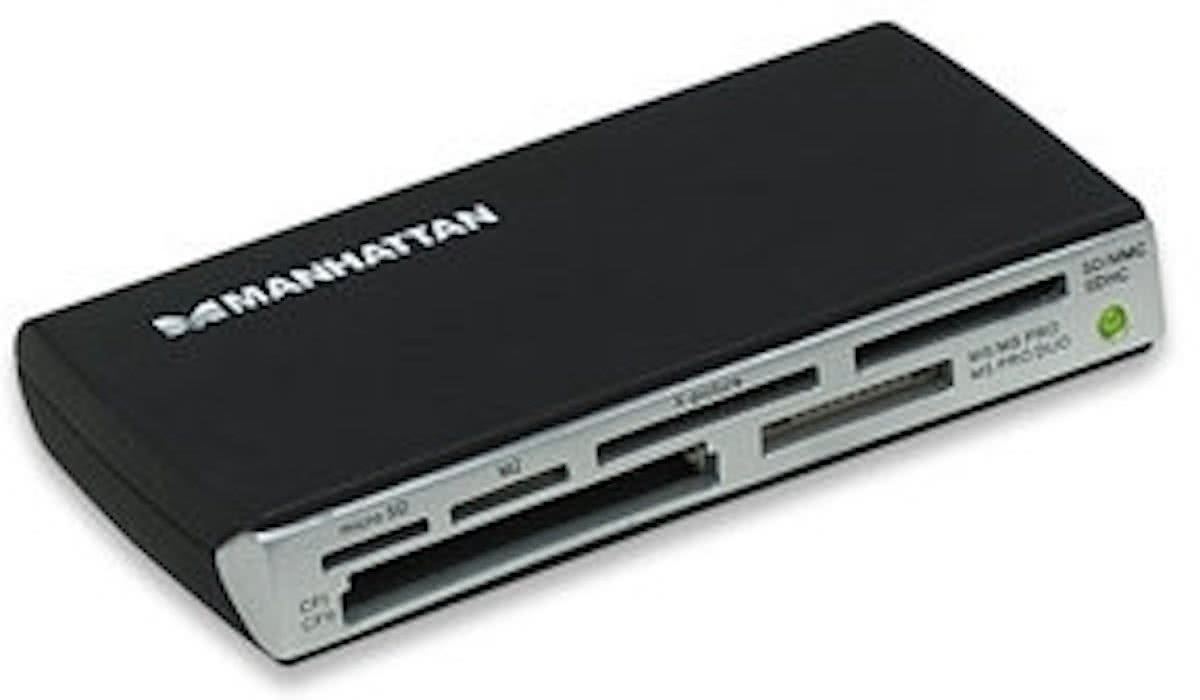 Manhattan Multi-Card Reader/Writer USB 2.0 Zwart geheugenkaartlezer