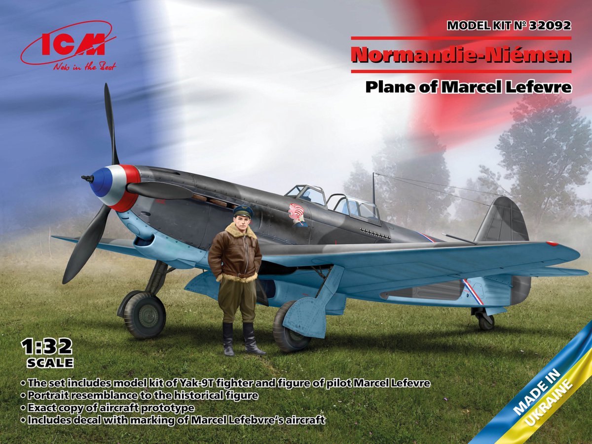 1:32 ICM 32092 Normandie-Niemen - Plane of Marcel Lefevre Plastic kit