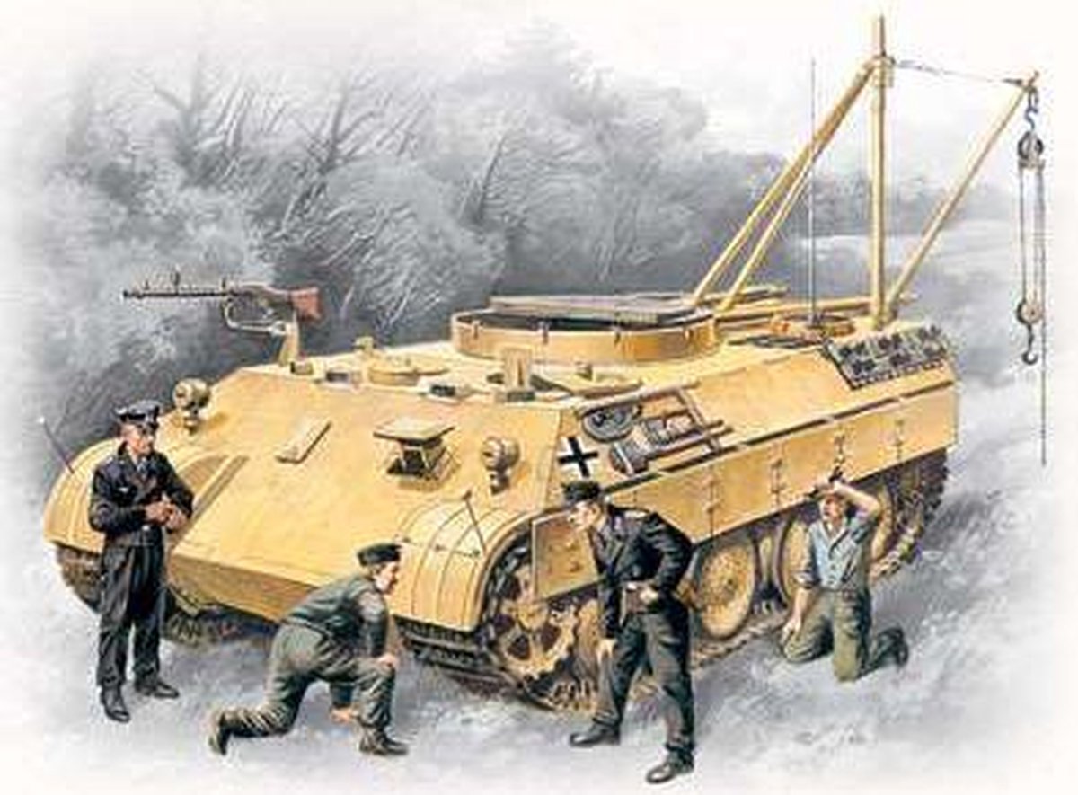 1:35 ICM 35342 Bergepanther with German Tank Crew Plastic kit