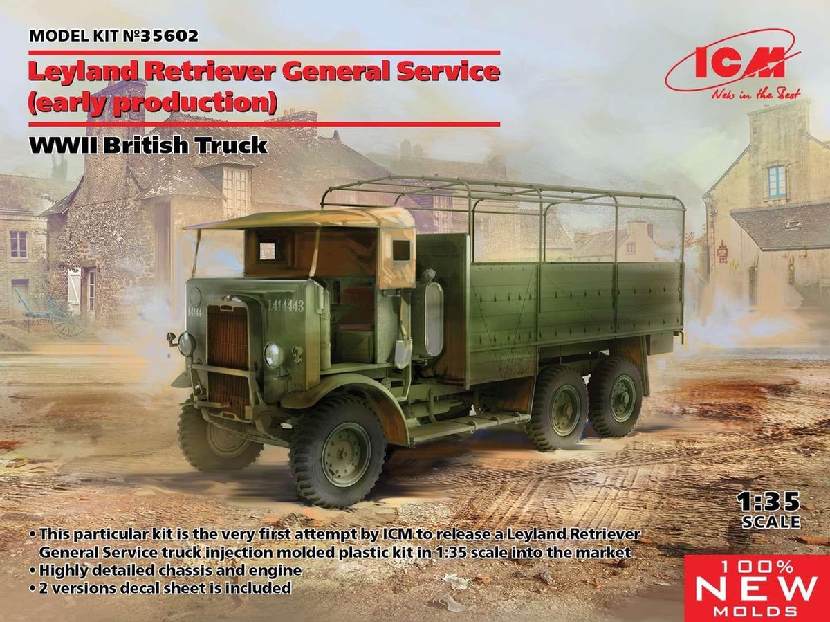 1:35 ICM 35602 Leyland Retriever General Service (early) WWII British Truck Plastic kit