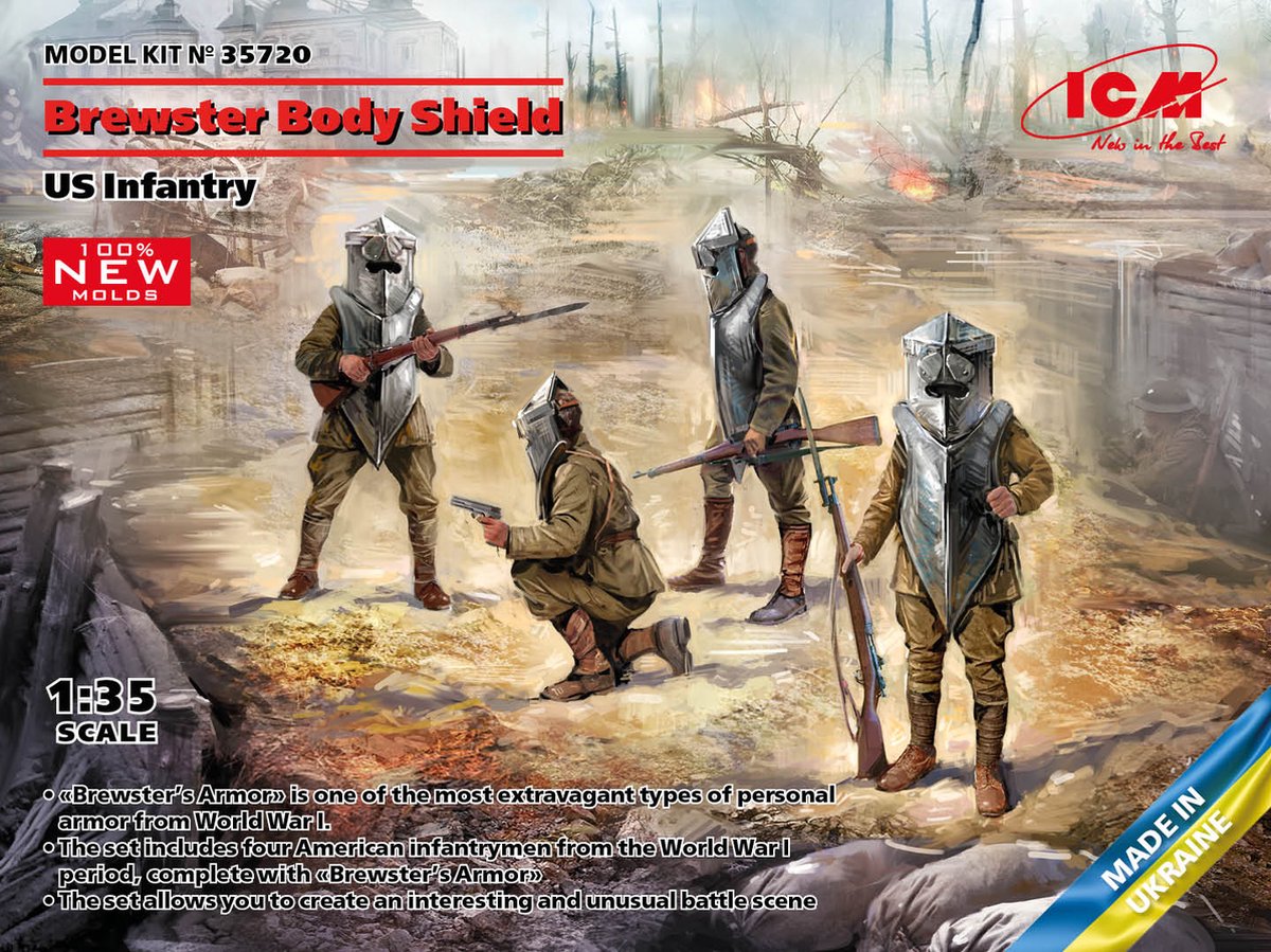 1:35 ICM 35720 Brewster Body Shield, US Infantry Plastic kit