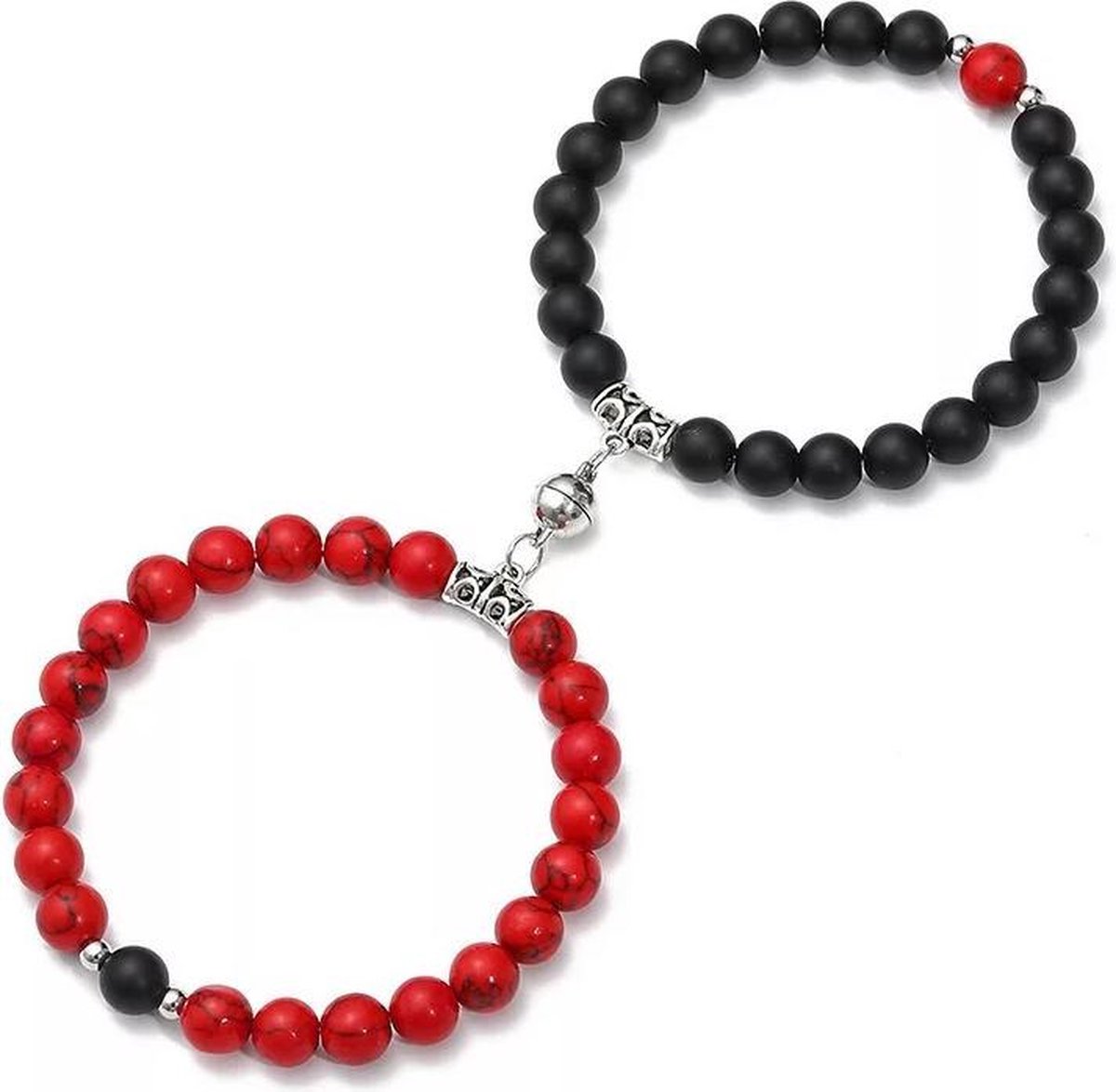 Armbanden set met magneet - Kralen Armband - Koppel armband - Armband dames - Armband heren - Romantisch cadeau - cadeau voor hem / haar