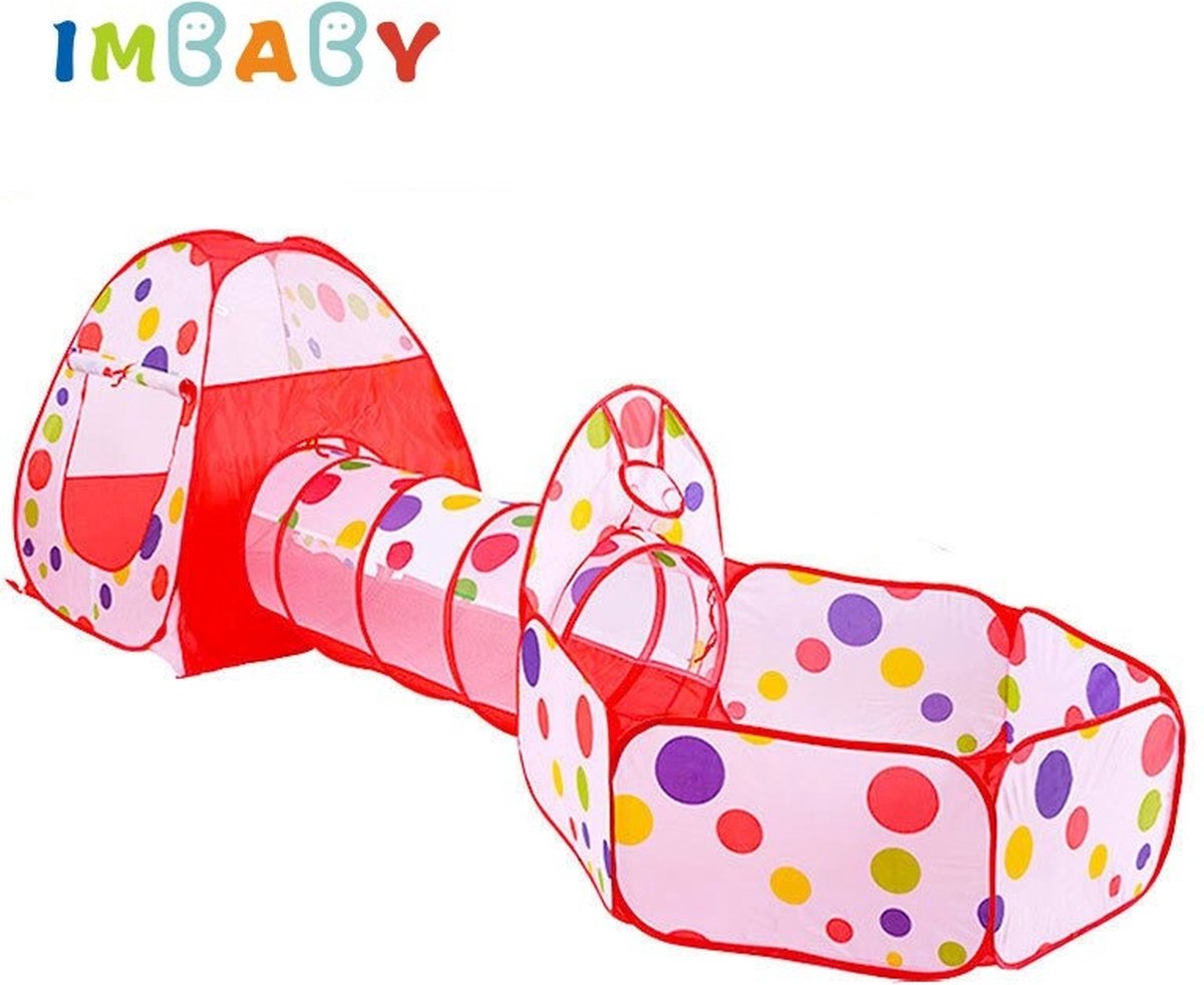   Baby   – Tent Kinderen   – Opvouwbare   –   Meisjes –   Jongens – Wit/Rood