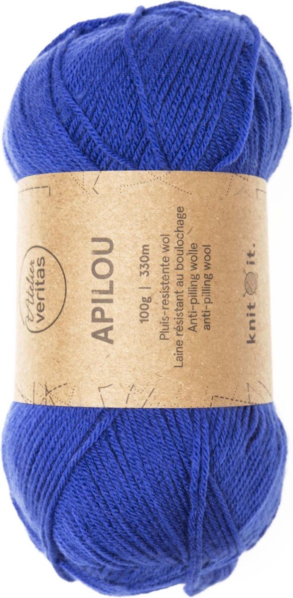 Veritas Breiwol Apilou - 5-Pack 100% Acryl - Blauw