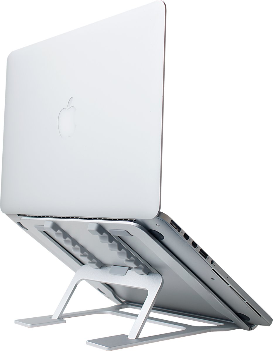 IQONIC® Aluminium Laptop Standaard - Laptophouder - Laptopstandaard Verstelbaar & Opvouwbaar