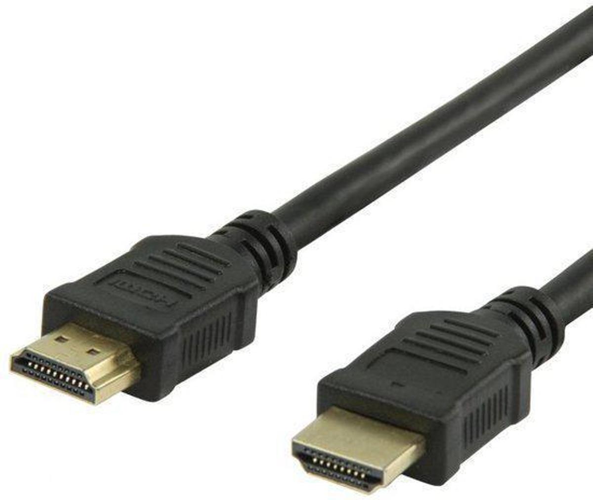 Benza HDMI Platte High Speed kabel voor beeld, geluid en internet (ethernet) - 2 Meter Zwart