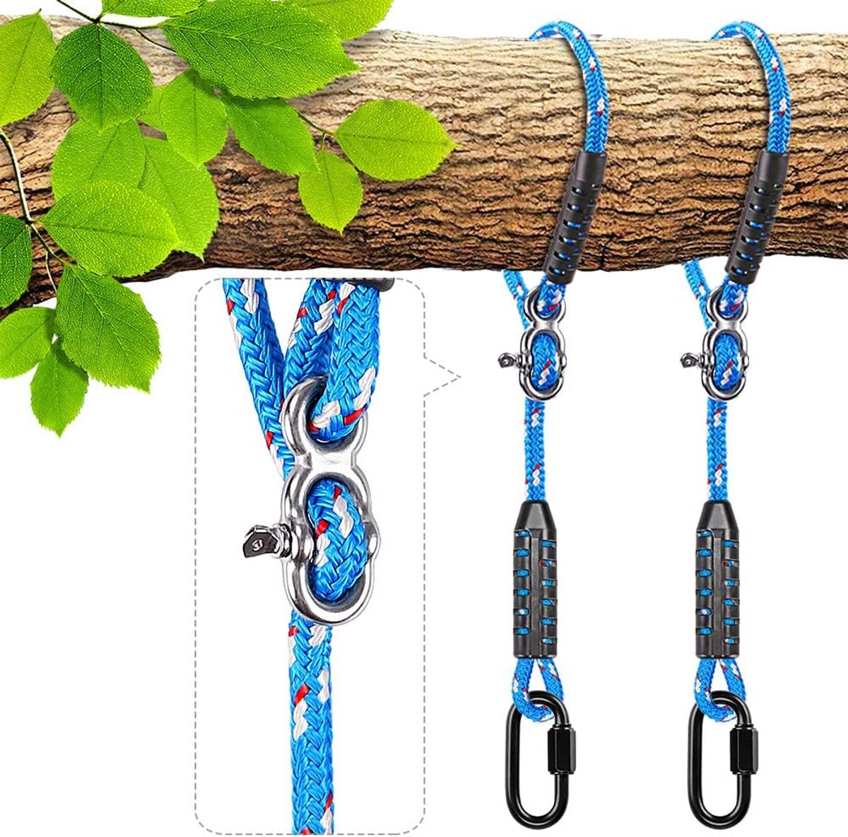  ® Duurzame en Verstelbare Hangarmbanden – Set van Twee, 1.5 Meter, Blauw