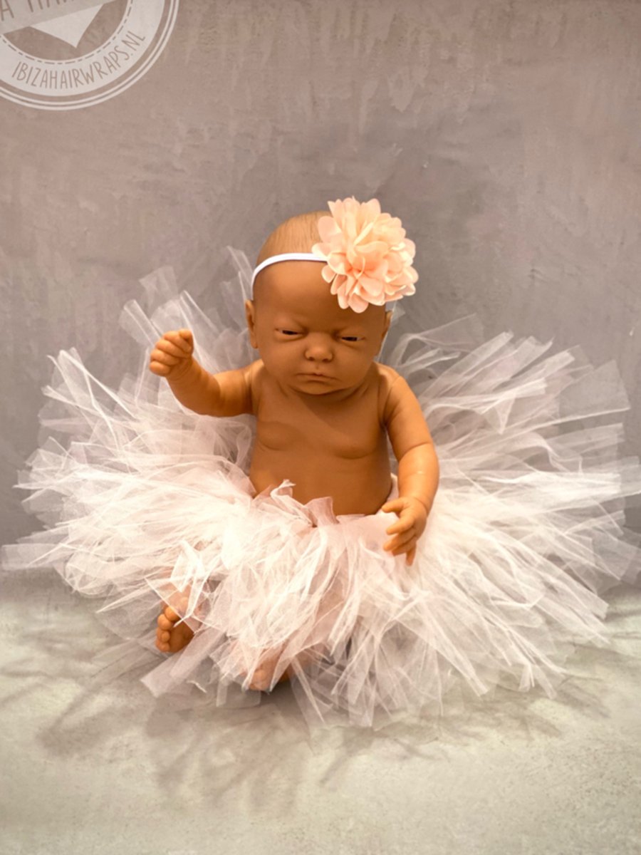 New Born Tutu Set - Setje crème baby- Cake smash pakje meisje - Babyshower cadeau meisje