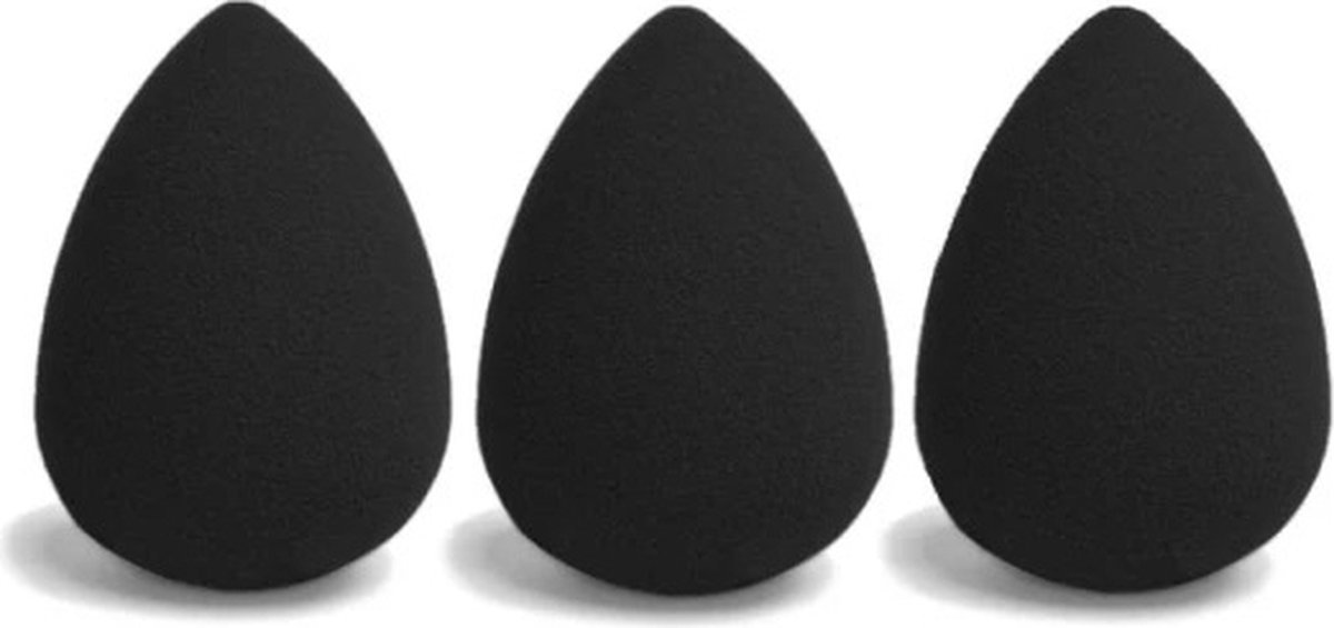 Blenderspons set van zwarte sponzen 3st.