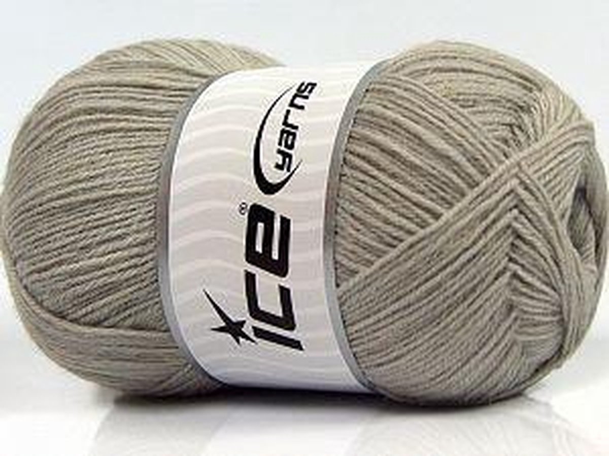 Breiwol grijs 100gram kopen – wol breien met breinaalden maat 2,75 – 3 mm – breigaren pakket 4 bollen sokkenwol 75% superwash wol gemengd 25% polyamide – wollen sokken garen van hoge kwaliteit – sock knitting yarn