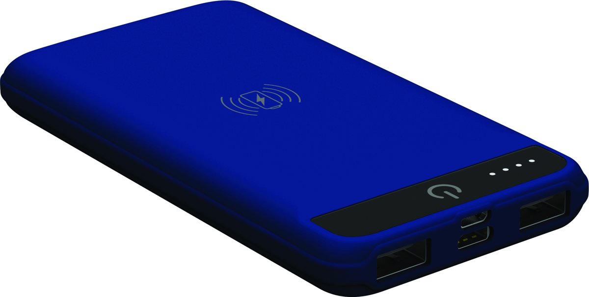 iconBIT FTB8000GTW powerbank Blauw Lithium-Ion (Li-Ion) 8000 mAh Draadloos opladen