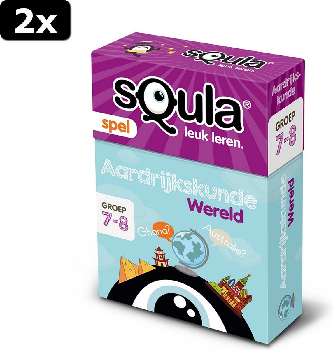 2x Identity Games Spel Squla Aardrijkskunde Kaartspel