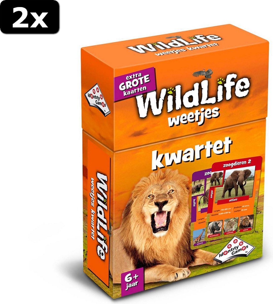 2x Identity Games Wildlife Weetjes Kwartet