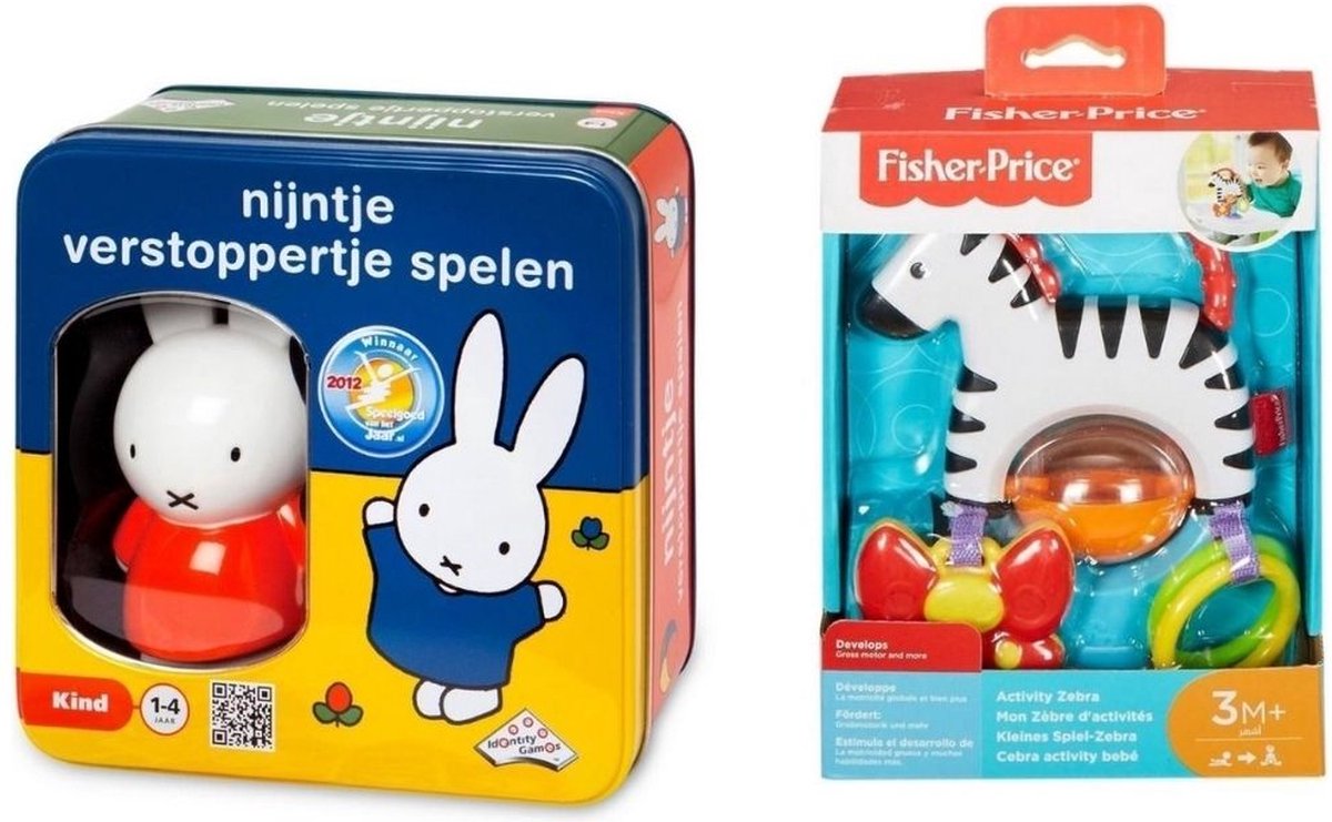 Babyset - 0-3 jaar - Kinderspel & Grijpspeelgoed - Nijntje Verstoppertje Spelen & Activiteiten Zebra