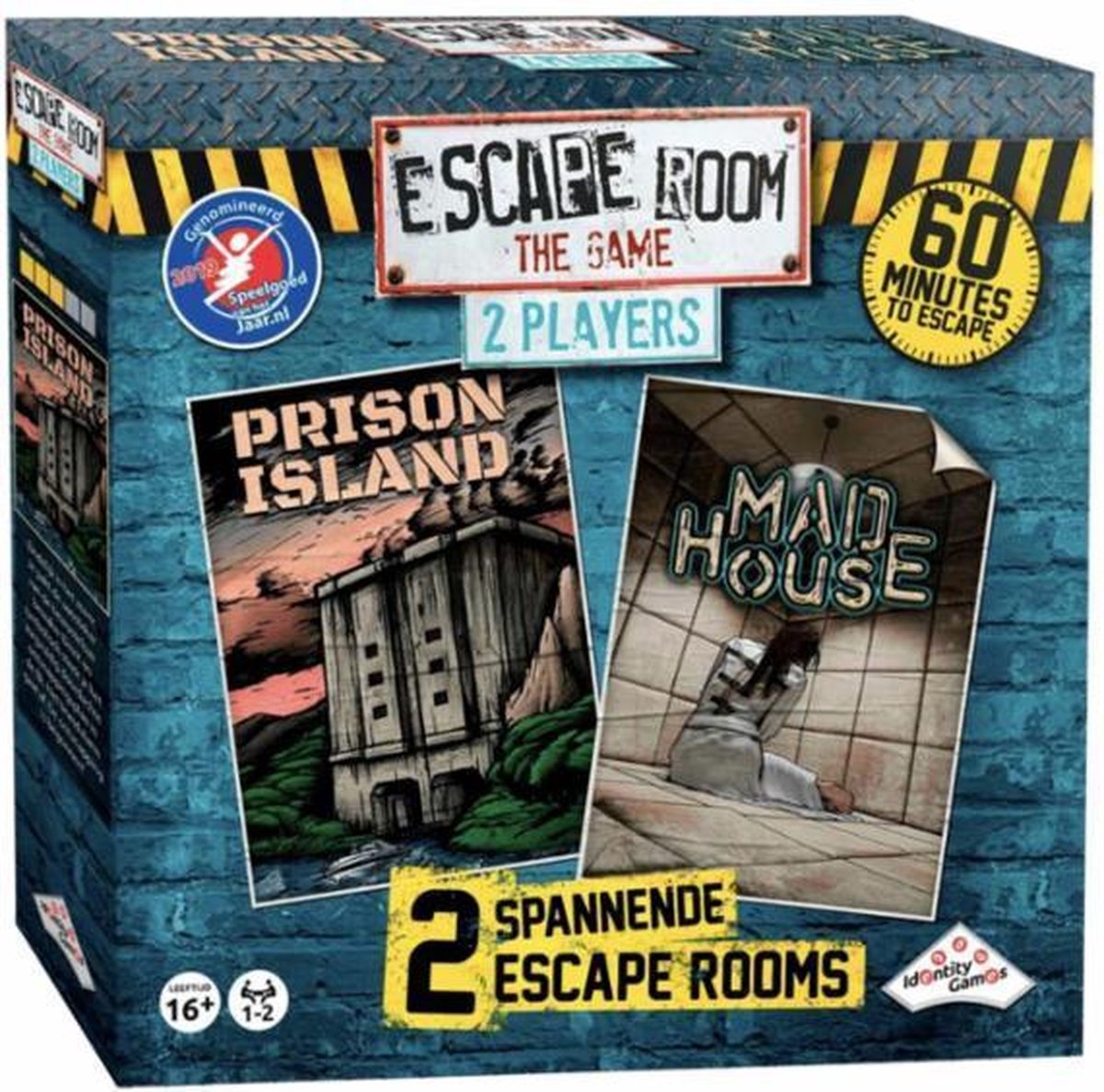 ESCAPE ROOM THE GAME - 2 PLAYER EDITIE - Prison island/Mad house - IDENTITY GAMES - Winnaar 2019 speelgoed van het jaar