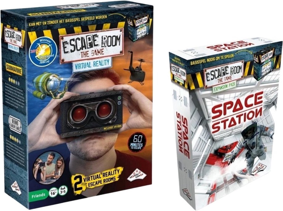 Spellenbundel - 2 Stuks - Escape Room - The Game Virtual Reality VR & Uitbreiding Space Station