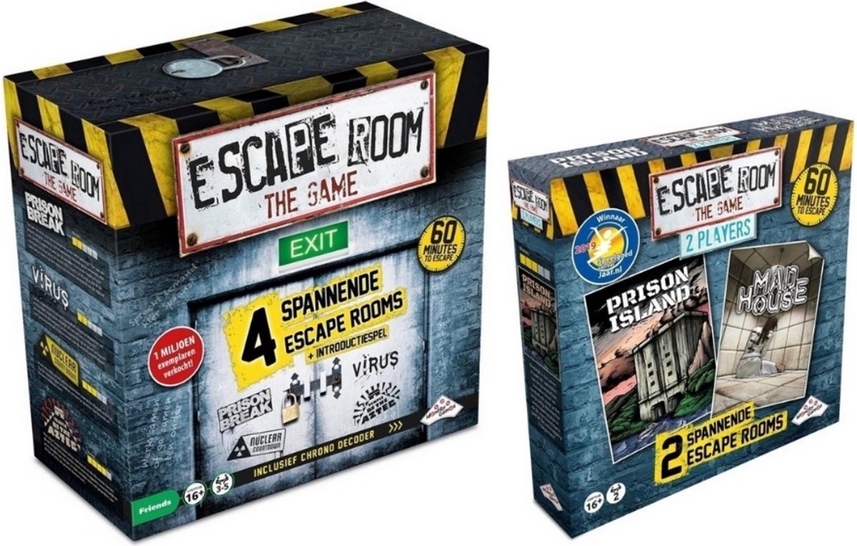 Spellenbundel - 2 Stuks - Escape Room - The Game basisspel & Uitbreiding Mad House