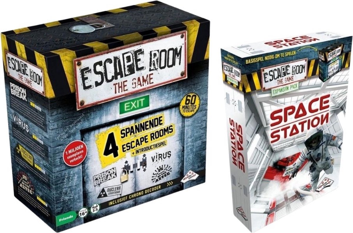 Spellenbundel - 2 Stuks - Escape Room - The Game basisspel & Uitbreiding Space Station