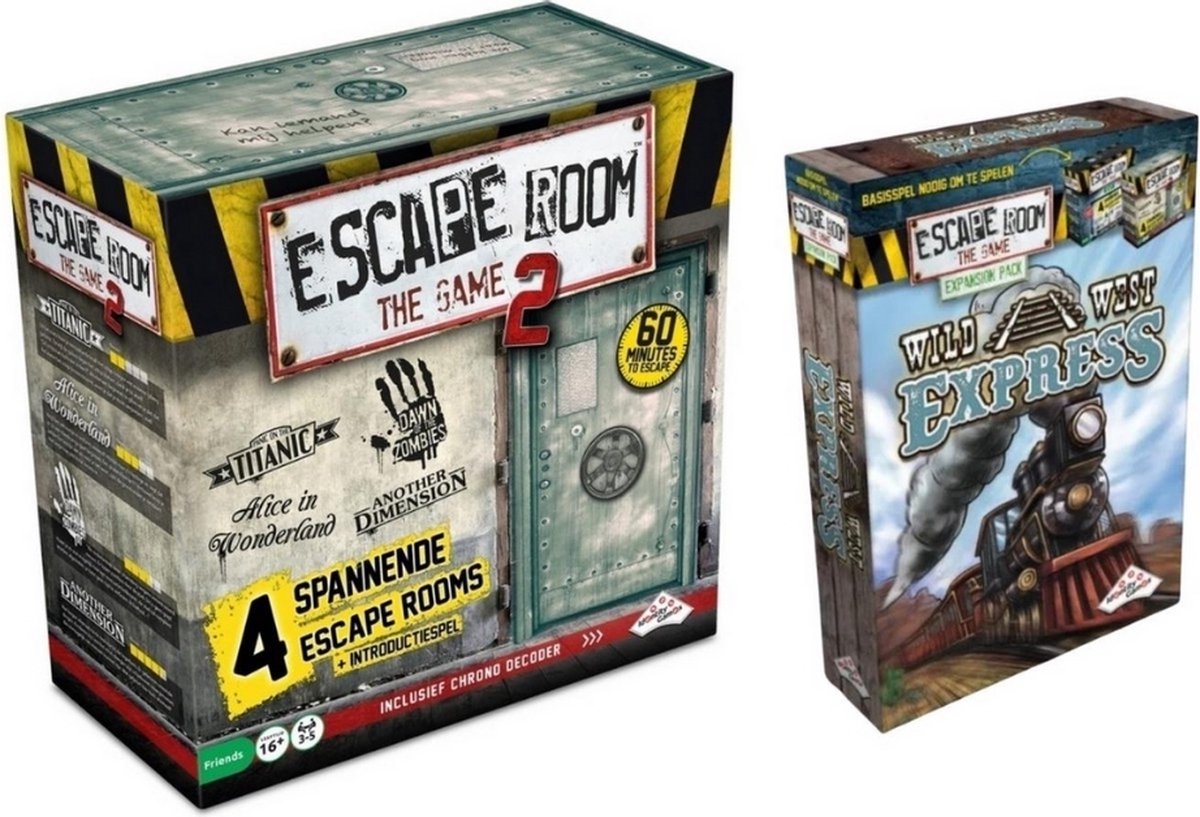 Spellenbundel - Escape Room - 2 Stuks - The Game basisspel 2 & Uitbreiding Wild West Express