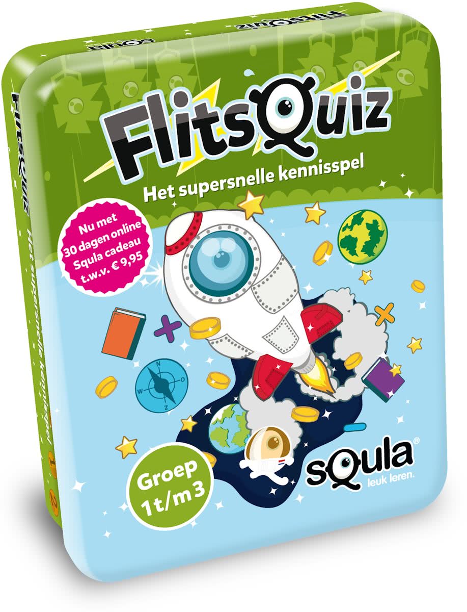 Squla flitsquiz groep 1 2 3 - Kaartspel