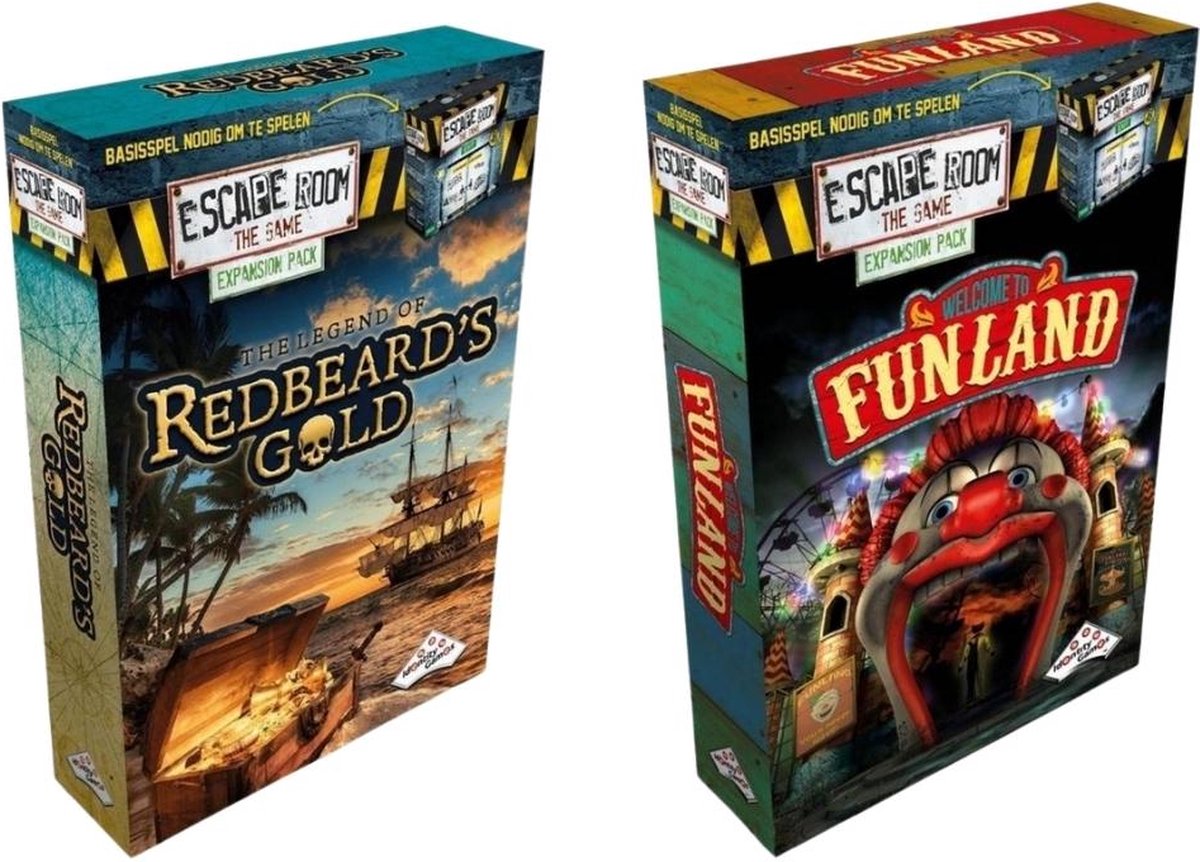 Uitbreidingsbundel - Escape Room - 2 Stuks - Uitbreiding Funland & Uitbreiding Redbeards Gold