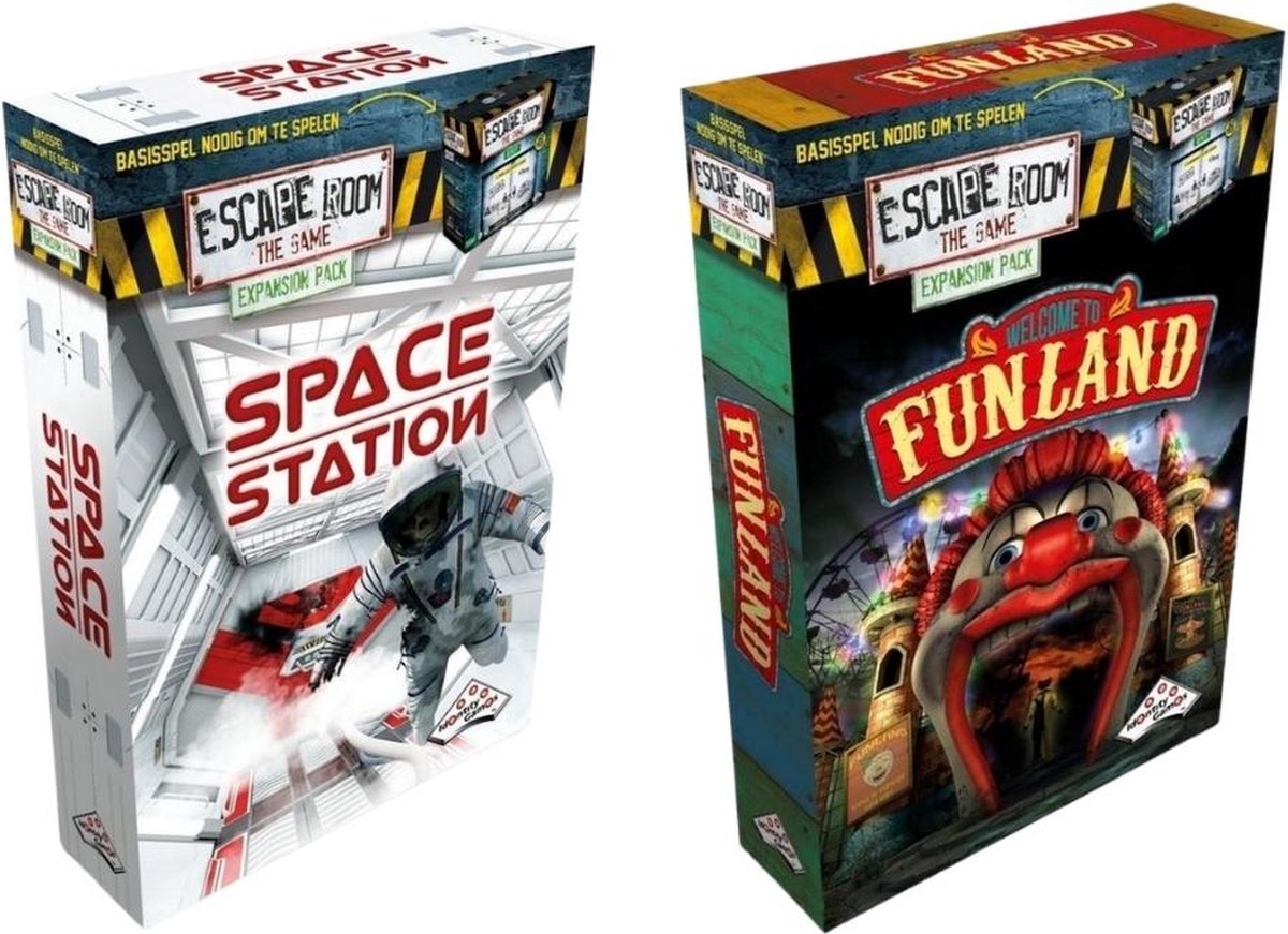 Uitbreidingsbundel - Escape Room - 2 Stuks - Uitbreiding Space Station & Uitbreiding Funland