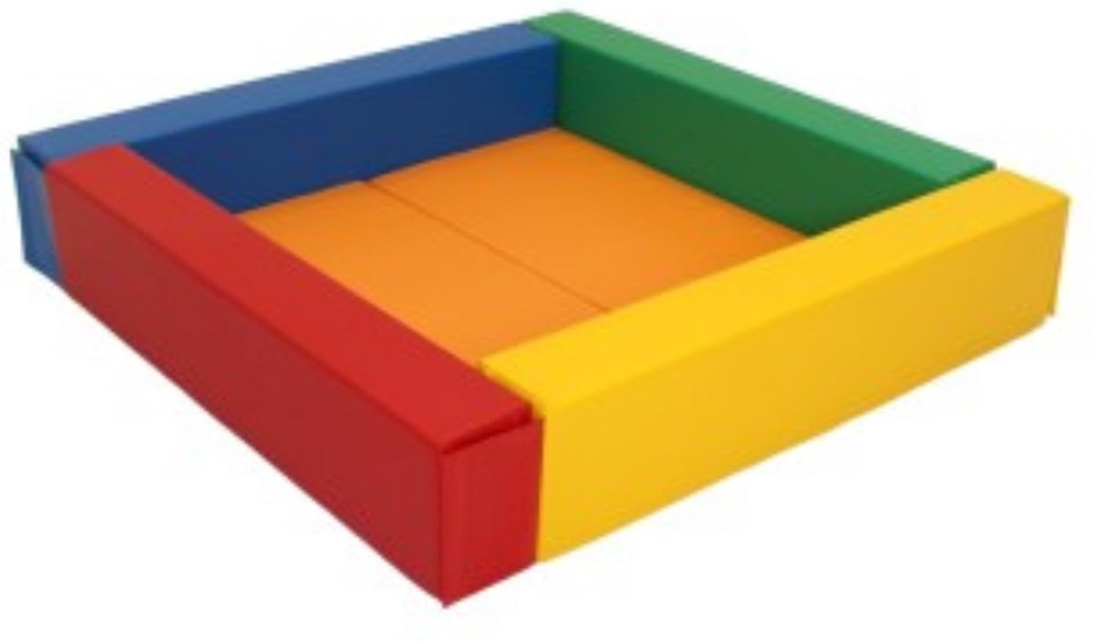 Iglu foam blokken ballenbak - primaire kleuren - 130 x 130 x 25 cm - zachte speelblokken