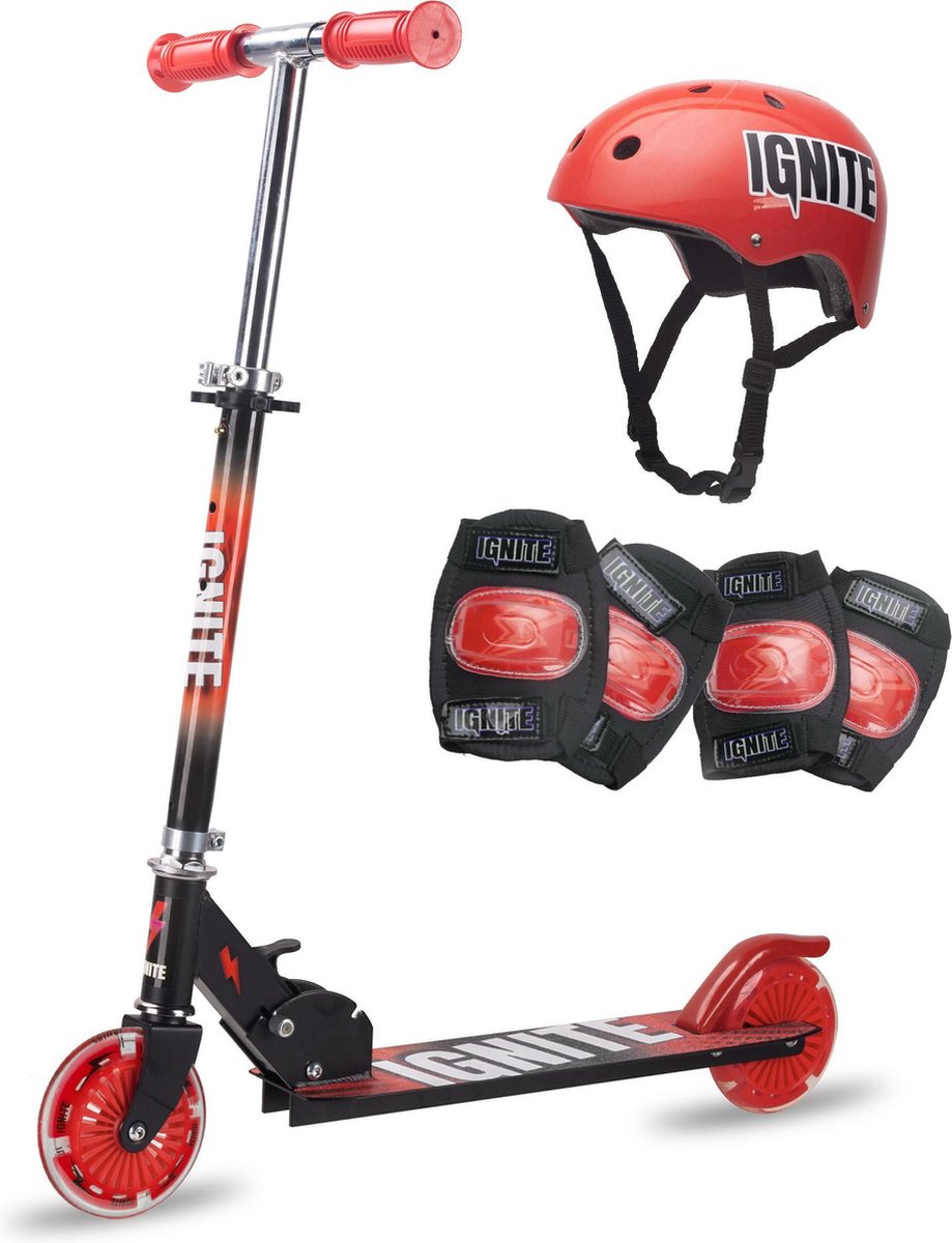 IGNITE Combo Pack - Step en Helm - Knie en Elleboogbeschermers - Rood