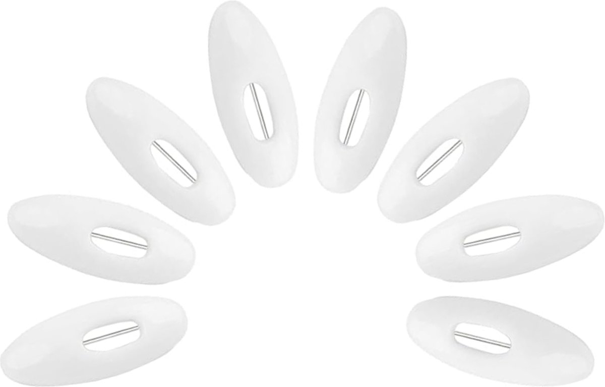   Veiligheidsspelden - Veiligheidsspelden Met Beschermkap - RVS - Wit - 8 Stuks