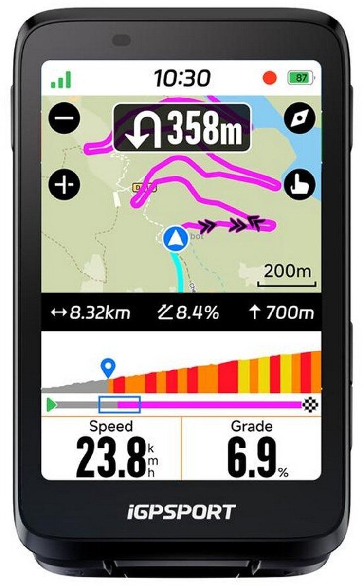   Binavi Fietscomputer Met Gps Voor Draadloze Fietsen