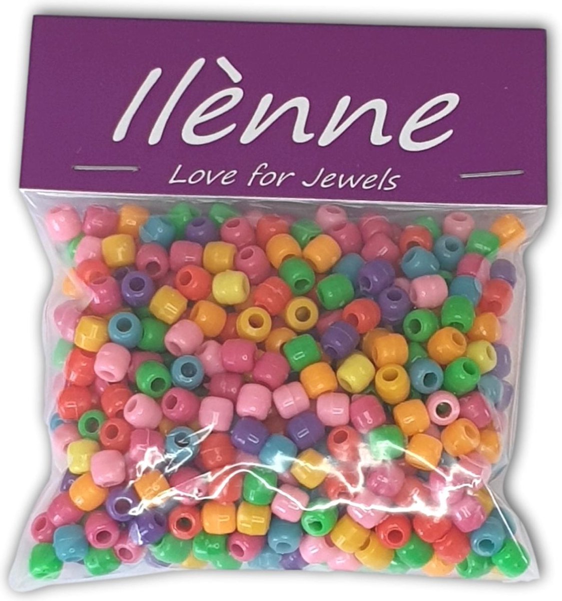 Ilènne - Kralen mix - gekleurde tonnetjes - Acryl - 6 mm - ca. 600 stuks