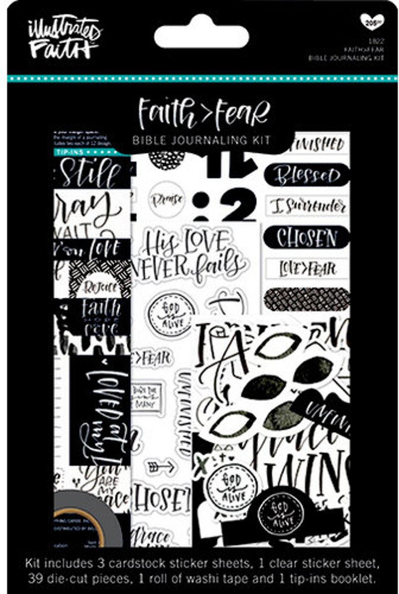 Bible Journaling Kit - Faith  Fear - Illustrated Faith