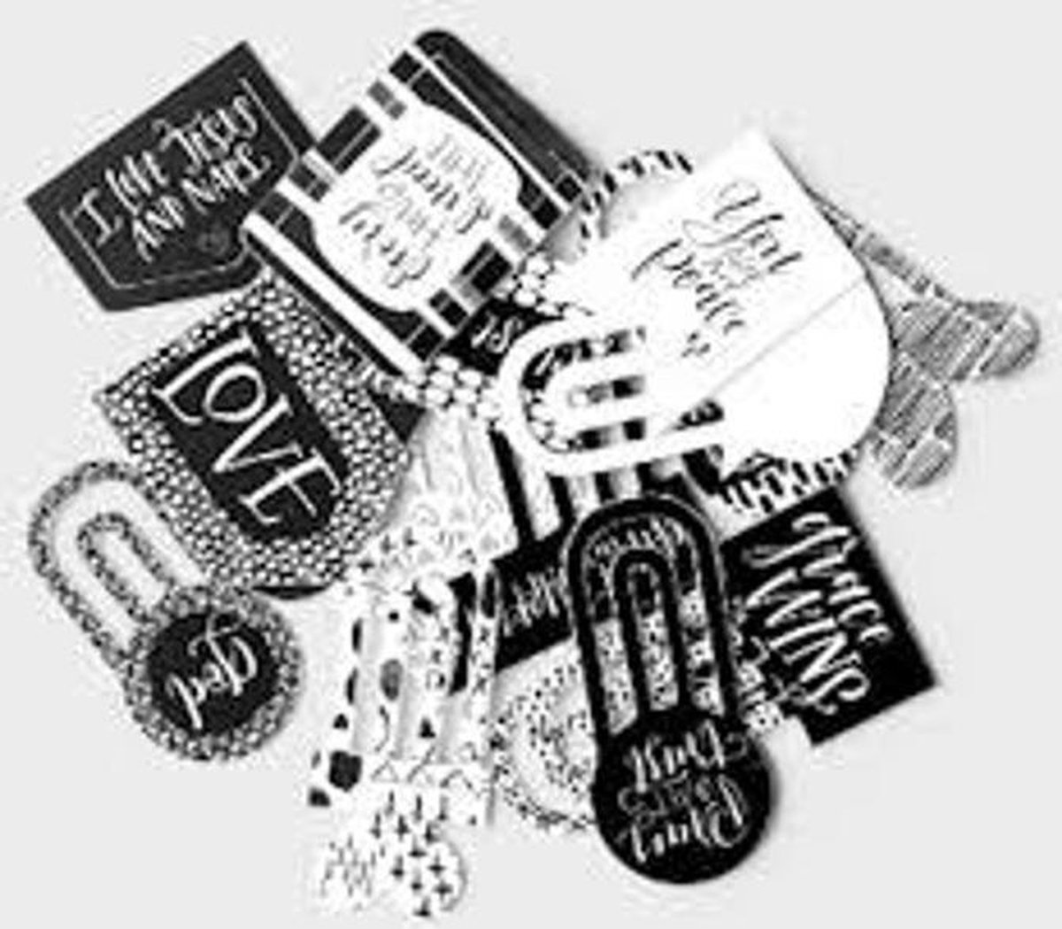 Black and white - Designer clips  Illustrated Faith