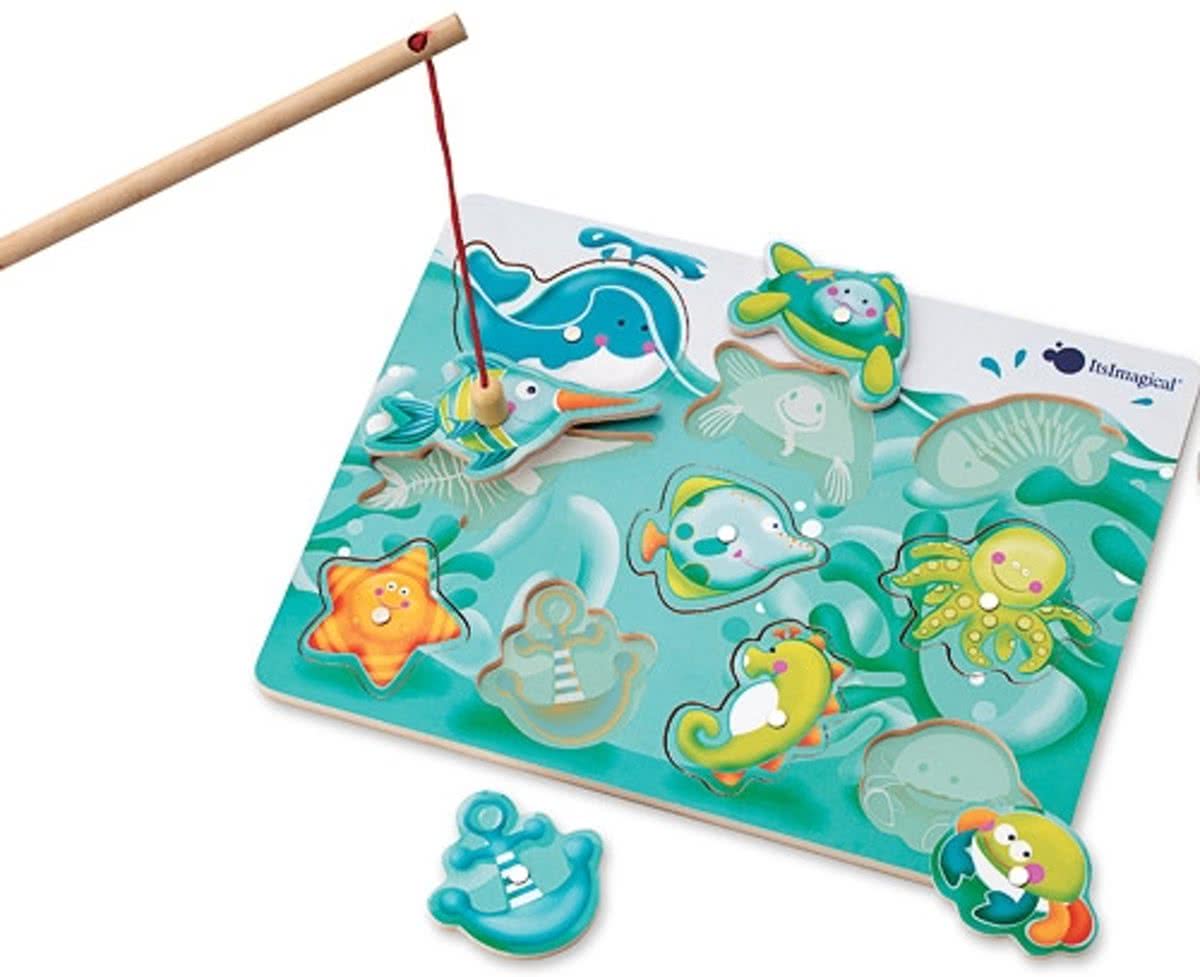  natural puzzle MAGNETO-FISH - Houten Puzzel met Magnetische Stukken