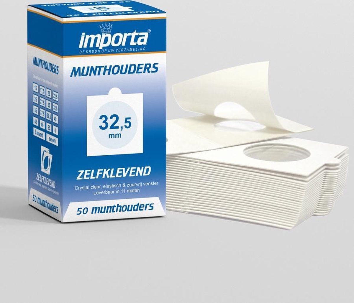   Munthouders zelfklevend 32,5mm - 50 stuks