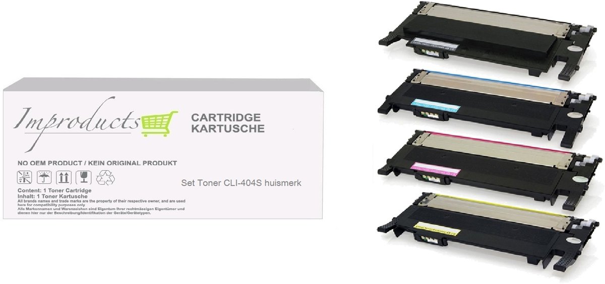 Improducts® Huismerk Toner Alternatief Samsung CLT-404 (SU365A) multipack zwart + 3 kleuren hoge inhoud