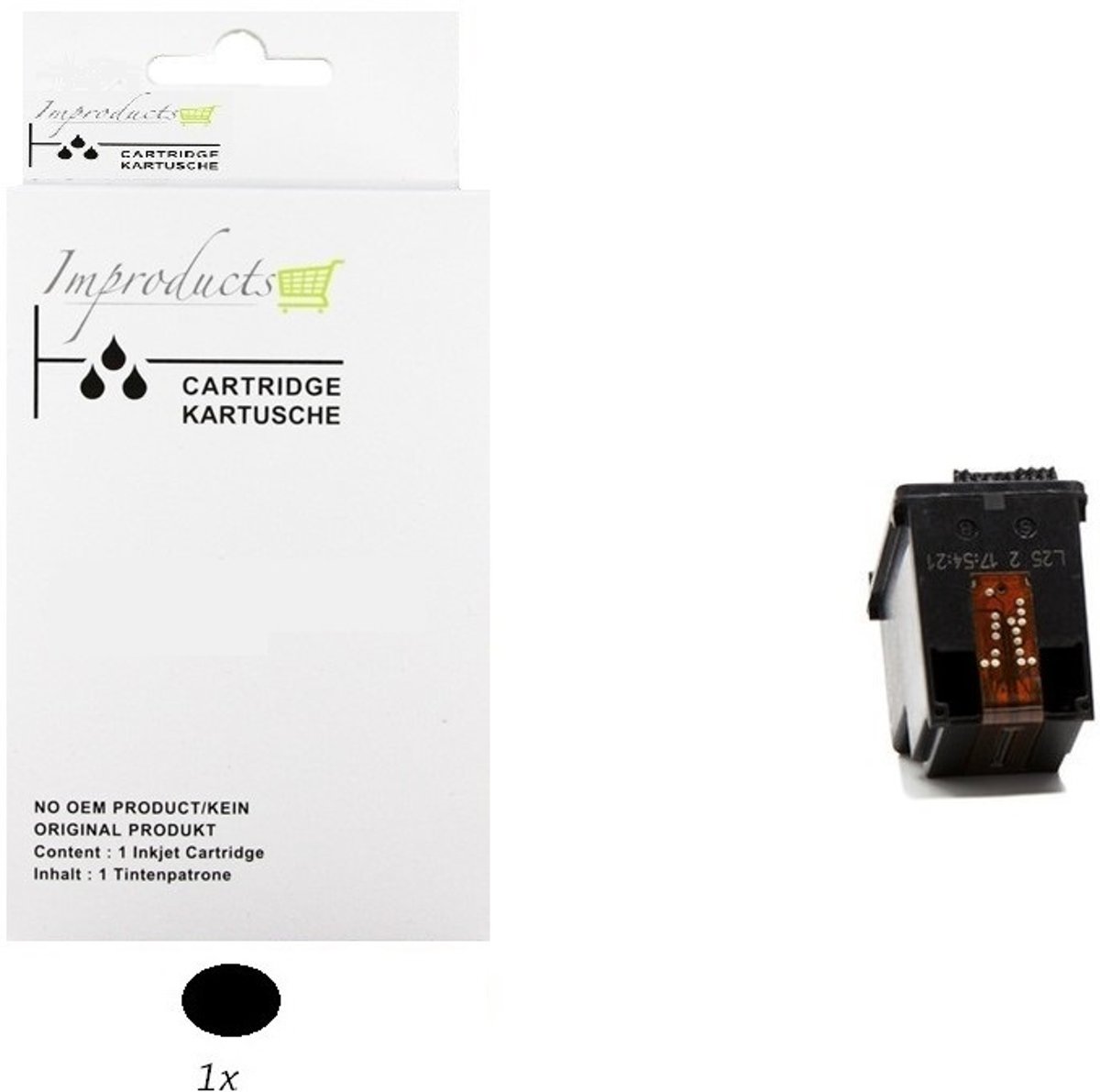 Improducts® Inkt cartridge - Alternatief Hp 336 XL C9362EE zwart