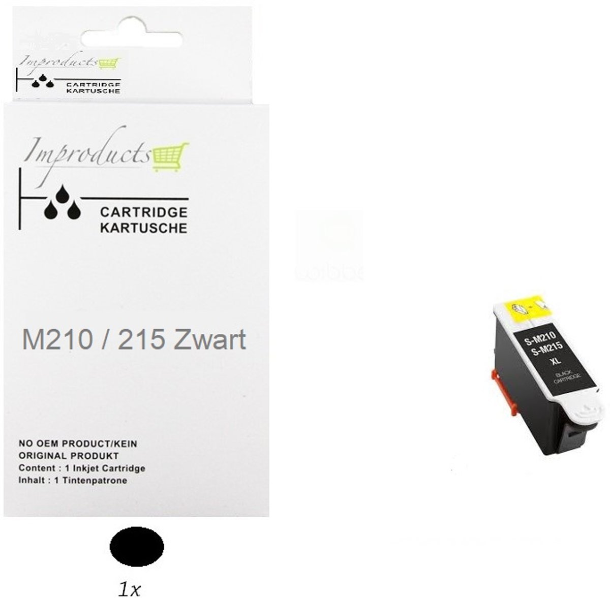 Improducts® Inktcartridge Alternatief voor Samsung INKT M210 / INKT M215 zwart XL