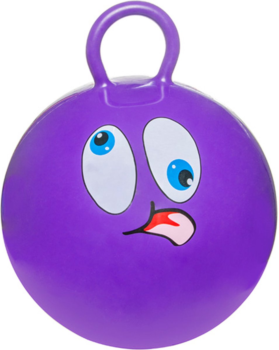 In Round Skippybal – ø 45 cm – Paars – Skippyballen – Peuter – 3 Jaar – Buitenspeelgoed voor Jongens en Meisjes – Skippy Bal / Skippiebal – Speelgoed voor Kinderen