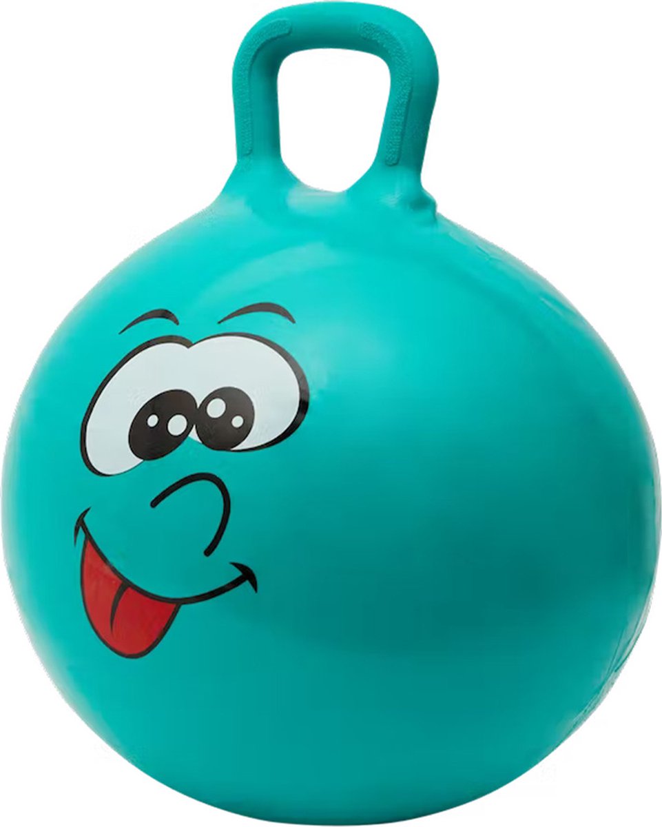 In Round Skippybal – ø 45 cm – Turquoise – Skippyballen – Peuter – 3 Jaar – Buitenspeelgoed voor Jongens en Meisjes – Skippy Bal / Skippiebal – Speelgoed voor Kinderen