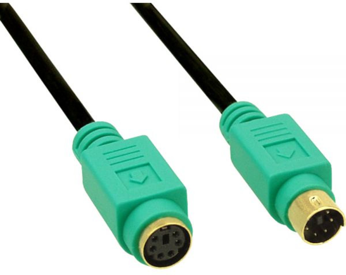 InLine 13343H 3m Groen PS/2-kabel