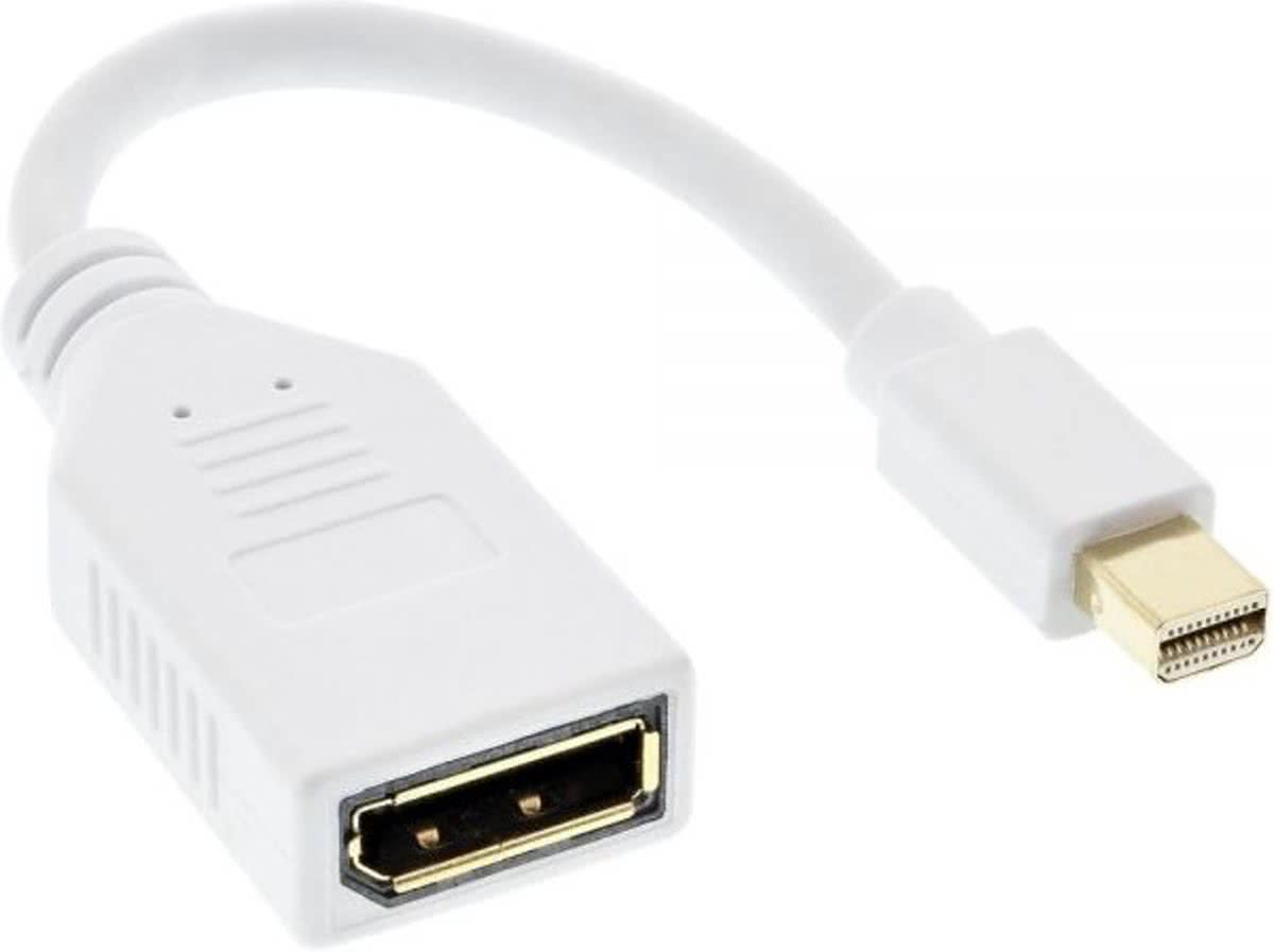 InLine 17150W 0.15m DisplayPort Mini DisplayPort Wit DisplayPort kabel