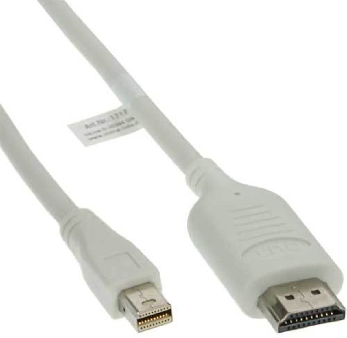 InLine 17173I 3.05m mini DisplayPort HDMI Wit video kabel adapter